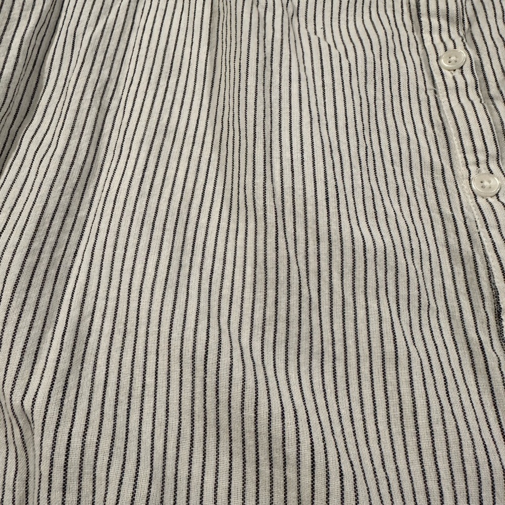 Striped Off-Shoulder Button-Up Top - Picture 7 of 11